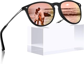 Carfia Polarized Sunglasses Cat.3 Vintage Acetate Frame UV400 Protection