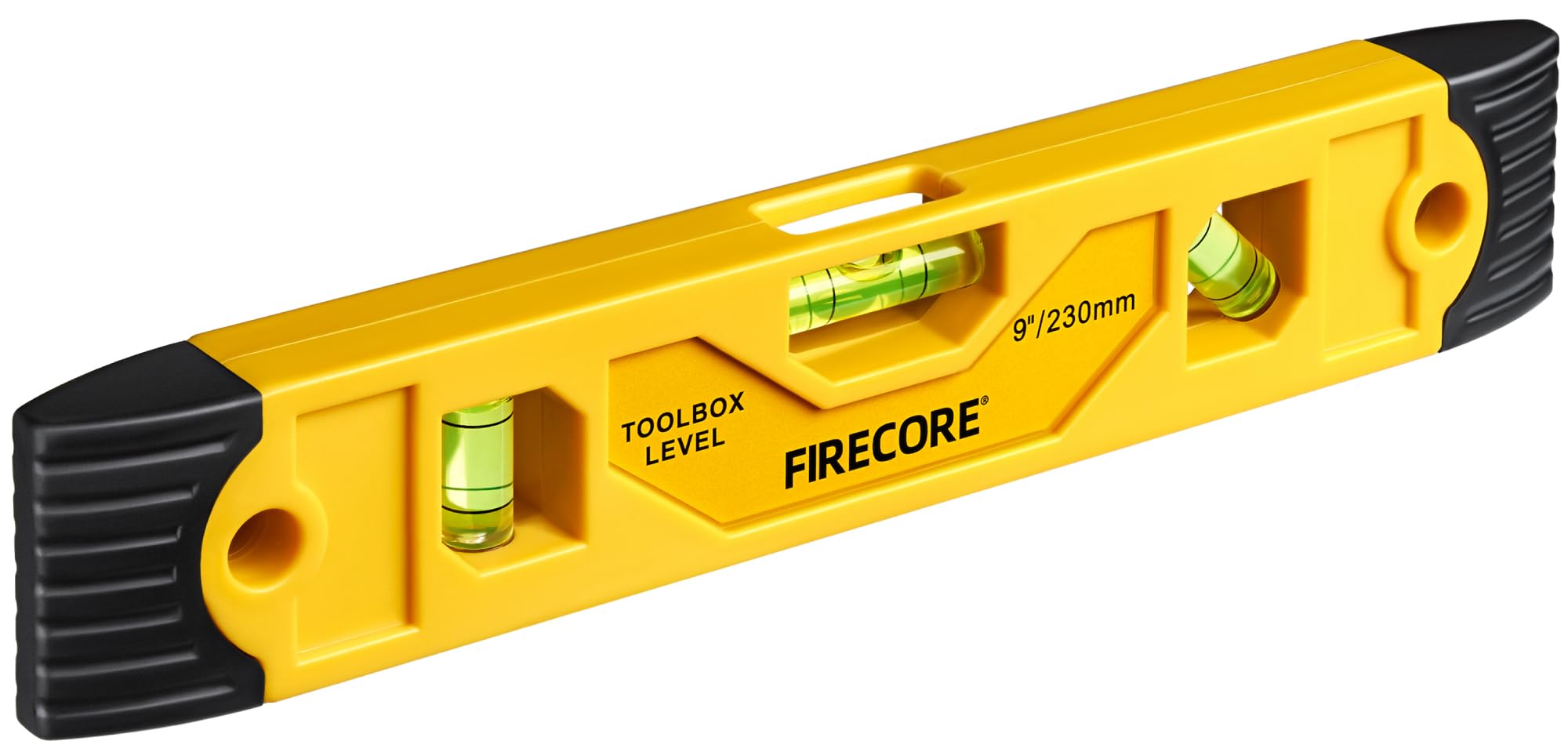 Torpedo Level Magnetic, Firecore 9 Inch Shockproof Small Leveler Tool with 3 Bub
