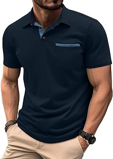 Casual Polo Shirts for Men Summer Short Sleeve Classic Fit Polo T Shirts Comfy Golf Polo Shirts