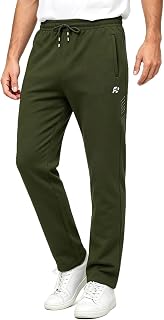 JustSun Jogging Bottoms Men's Cotton Tracksuit Bottoms Sports Trousers Long Leisure Trousers Fitness with Zip Pockets