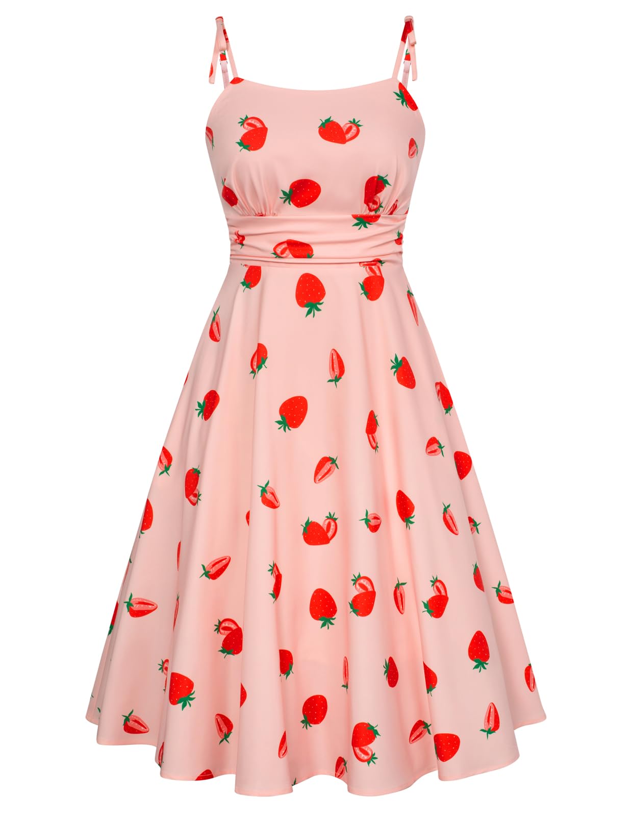 Belle Poque 2025 Summer Dresses for Women Spaghetti Strap Midi Sun Dress Cute Ca