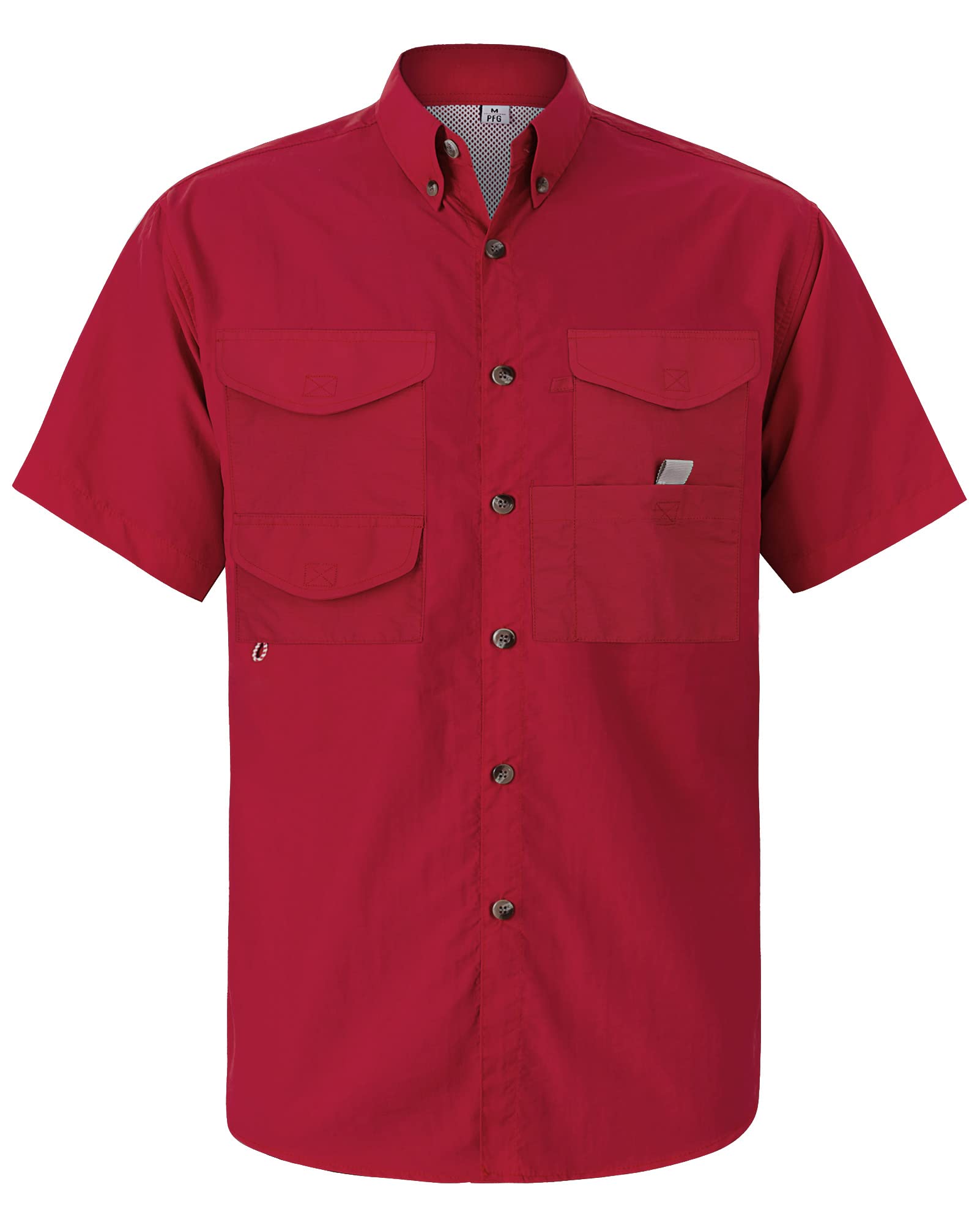 Alimens & Gentle Fishing Shirt Short Sleeve Breathable Fabric Casual Sun Protect