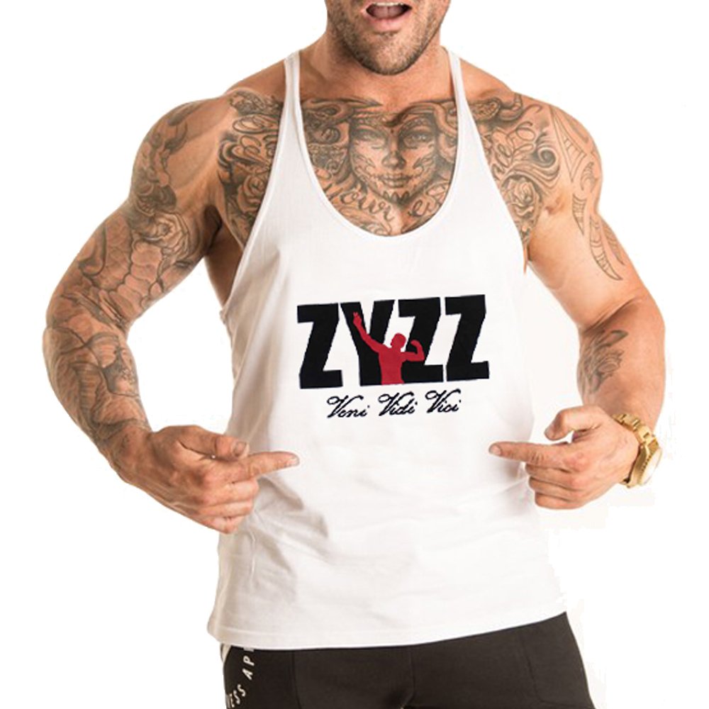 palglg Men's Muscle T-Shirt Sleeveless Athletic Tank Top for Fitness Training