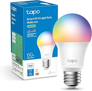 Tapo Alexa E27 Smart Bulb, Multi-Colour, Dimmable LED L530E, 1 Piece | Alexa/Google voice control, no hub required, no intrusion mode, program & timer, 8.7W (60W equivalent)