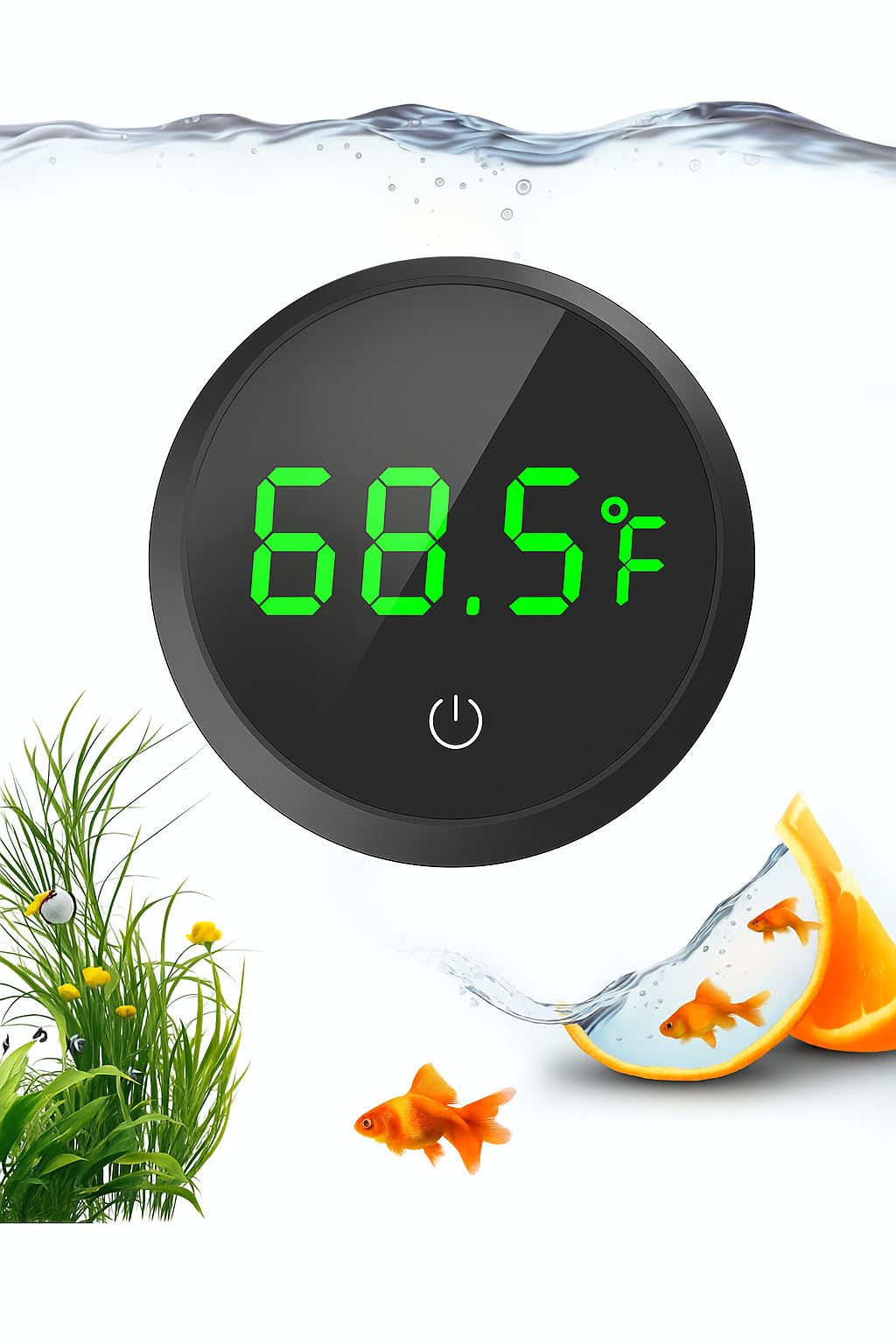 QZQ Fish Tank Thermometer Aquarium Thermometer Wireless Touch Stick Digital Aqua