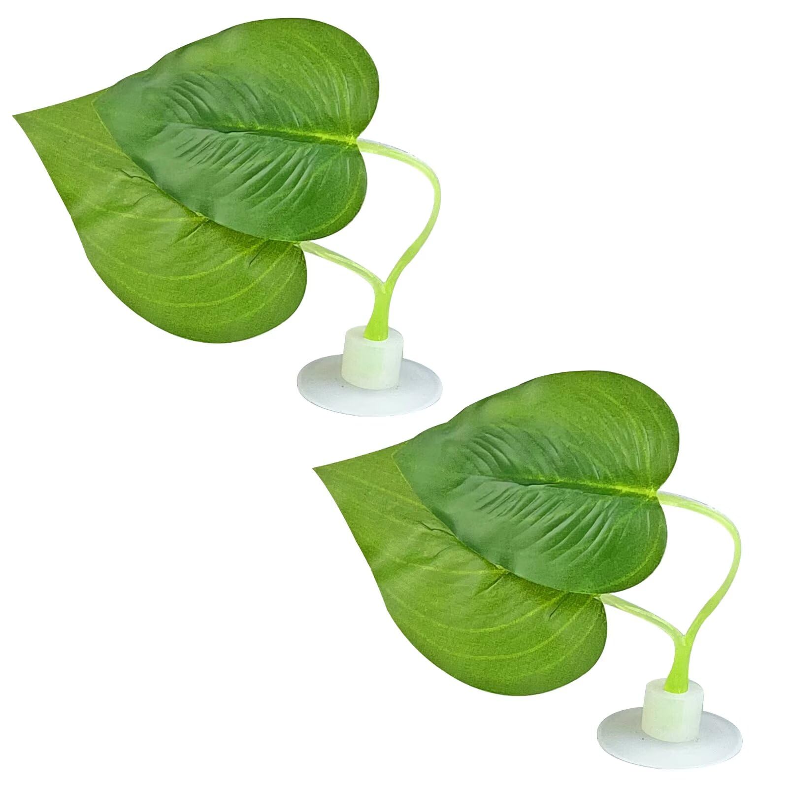 2 Pcs Fish Leaf Pads Designed to Simulate a Natural Are Suitable for Aquarium De