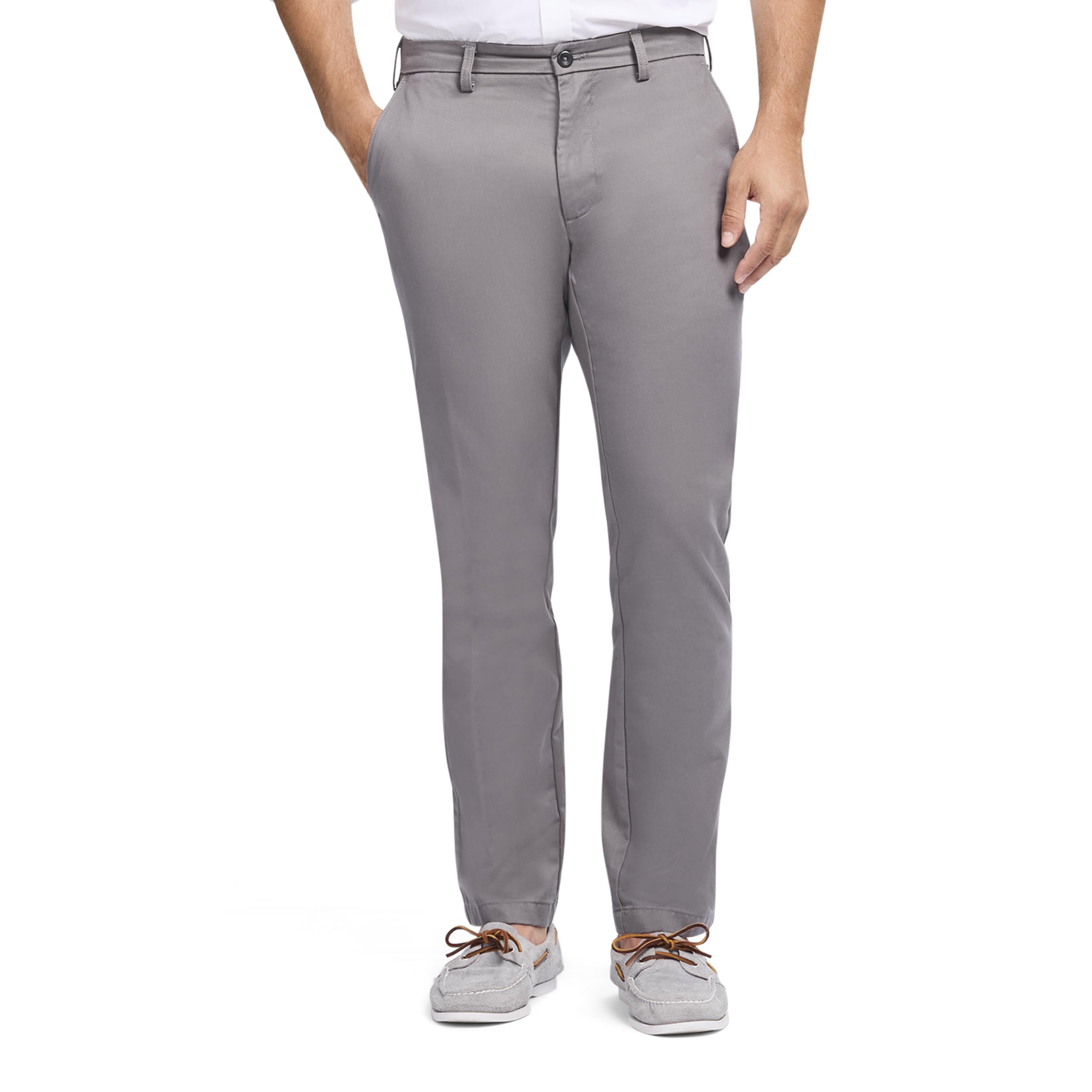 Izod Men's American Chino Flat Front Straight Fit Pant