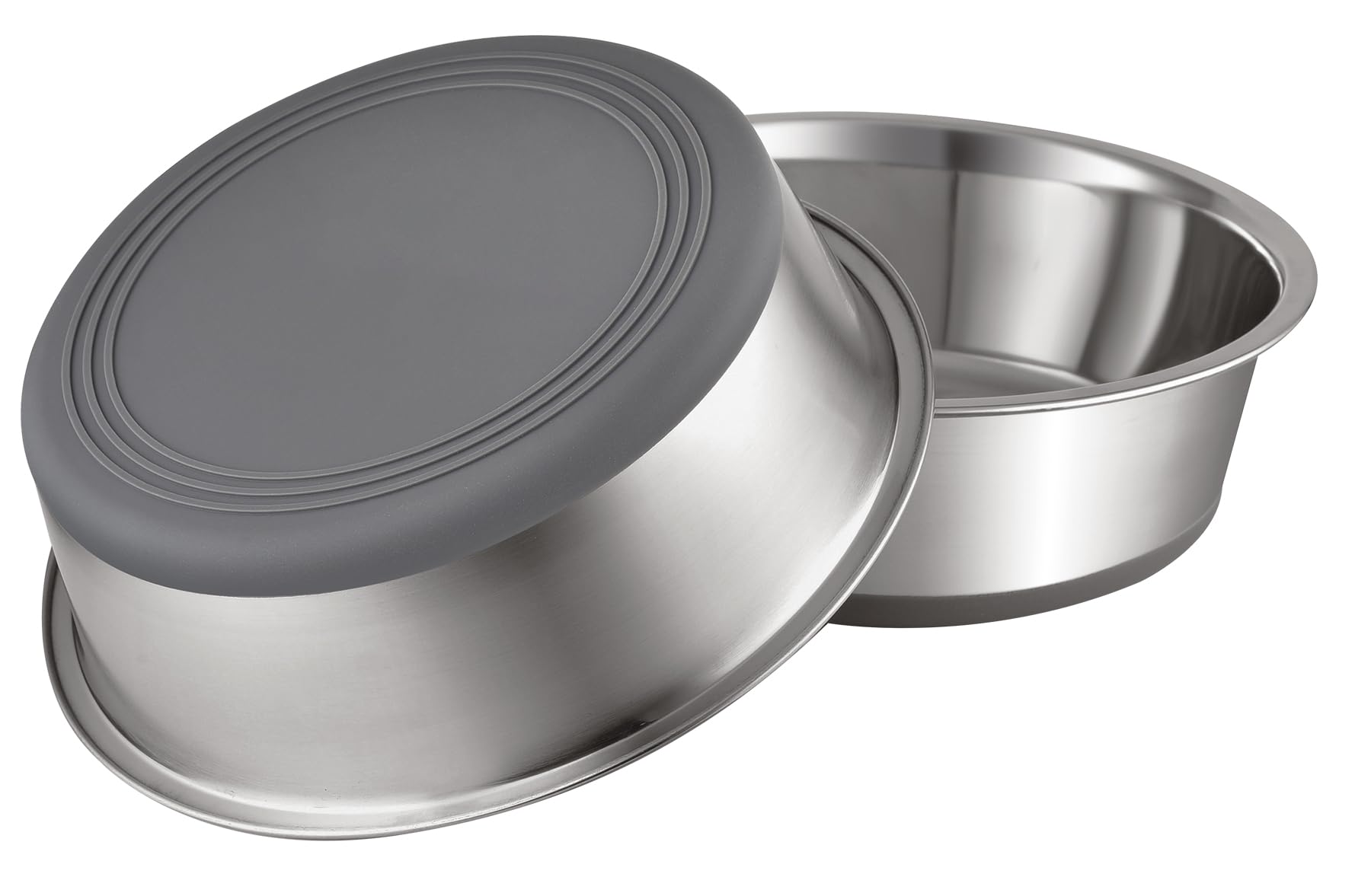 PEGGY11 Nonslip Stainless Steel Dog Bowls, 3.8 US Cup Each, 2 Pack | No slide si
