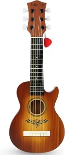 23" Acoustic Guitar, Kids 6 String Toy Guitar - Realistic Steel Strings - Beginner Practice First Musical Instrument for Children, Toddlers (Brown)
