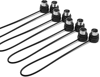 CME MIDI Cable 4-Pack - 1FT / 30cm, 5-pin DIN, Low-Profile - Mirrored 45-Degree Angled Ultra-Thin Plugs for Compact Spaces - Ideal for MIDI Interface, Pedalboard, Keyboard