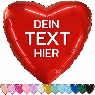 Heart Balloon with Desired Text Personalised Gift Idea Surprise from Almate Shop with Name Balloon with the Inscription Heart Balloon with Text Pastel Shiny Balloons Print Birthday Decoration
