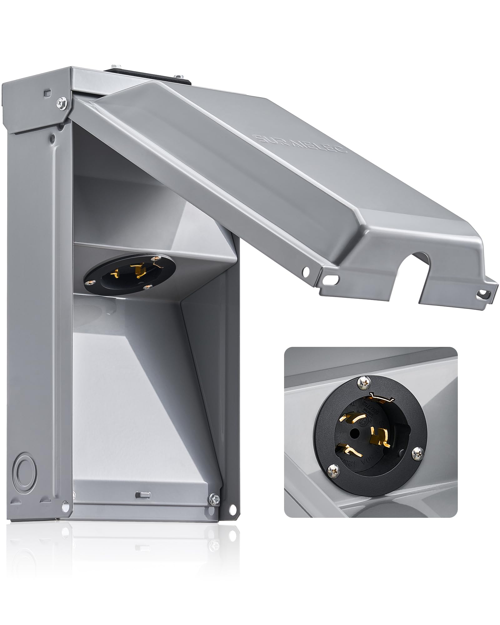 SURAIELEC 50 Amp Generator Power Inlet Box, 120/240V Inlet Box | NEMA SS2-50P Ge