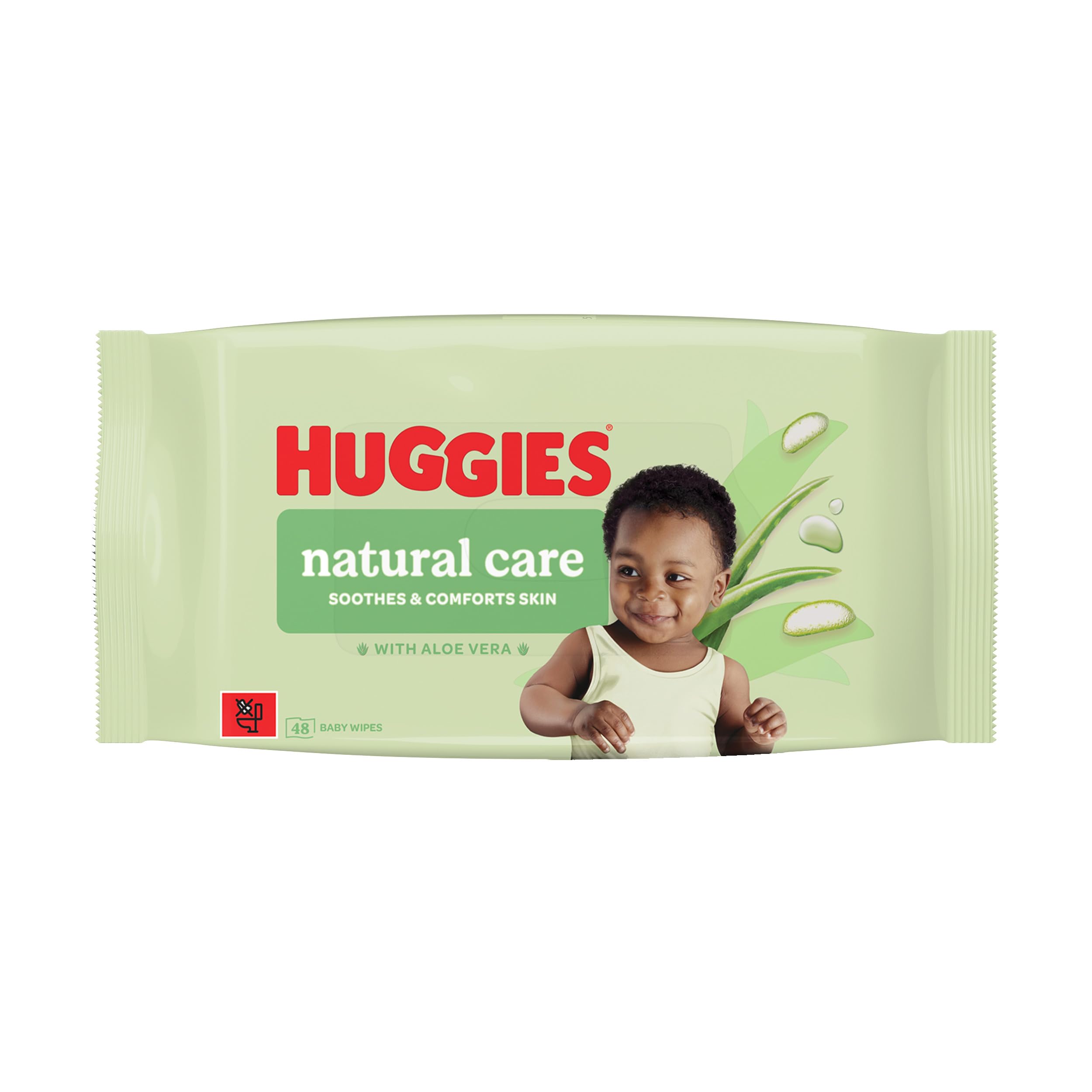 Huggies Natural Care Baby Wipes - Single Pack (48 Wipes) – Plastic Free Wet Wipe