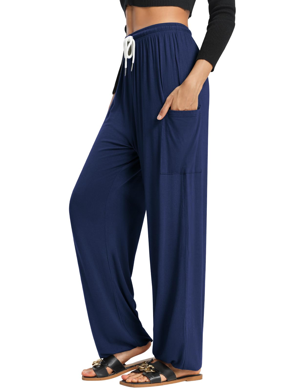 QIANXIZHAN Women's Boho Palazzo Pants Slacks