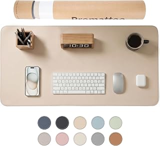 EXTRA LARGE NON-SLIP DESK PAD PROTECTOR - GRIP YOUR DESK FIRM AND SLIP RESISTANT YOU HAVE EVER SEEN IT! Vegan Leather Waterproof Laptop Mat for Keyboard & Mouse