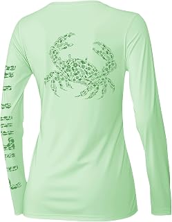 Palmyth Womens Fishing Shirt UPF 50 Sun Protection Long Sleeve T-Shirt