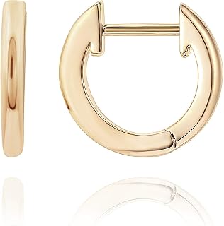 PAVOI 14K Yellow Gold Vermeil Sterling Silver Cuff Earrings Huggie Stud | Small Hoop Earrings for Women