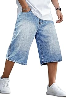 GINGTTO Mens Baggy Jean Shorts Long Denim Shorts Below Knee Jorts 14 Inseam