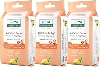 Aleva Naturals Bamboo Baby Pacifier Wipes — Cleans Toys & Bottles, 90ct