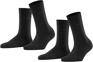 ESPRIT Women's Basic Easy 2-Pack Breathable Organic Cotton Soft Edges No Pressure on the Leg Suitable for Diabetics for Everyday Life Work Multipack 2 Pairs