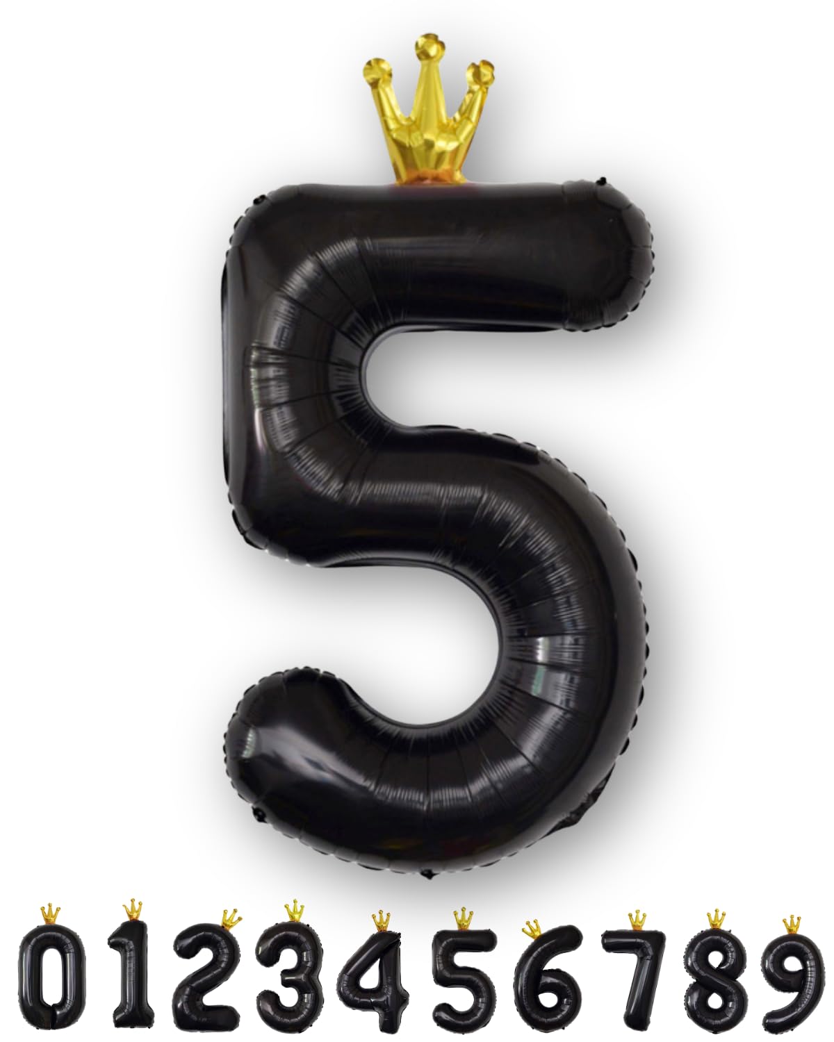 La Kissa Number Balloons, Birthday Decoration, Balloons, with Crown, Crown, 40 i