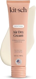 Kitsch Smoothing Air Dry Cream – With Castor Oil &amp; Coconut Oil - 5.3 oz | Frizz Control Hair Care Product – Lightweight Hair Styling Products – Enhances Natural Hair Texture Appearance