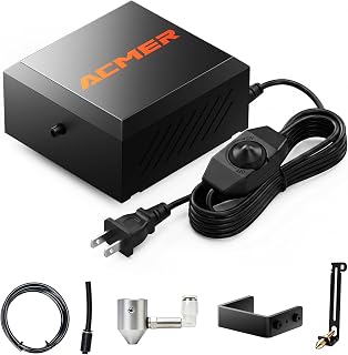 ACMER C4 Air Pump,30L/Min Adjustable Airflow for Laser Cutters &amp; Engravers, Improves Cutting Precision, Reduces Smoke &amp; Dust, Low Noise Air Assist System for S2,P1 S PRO
