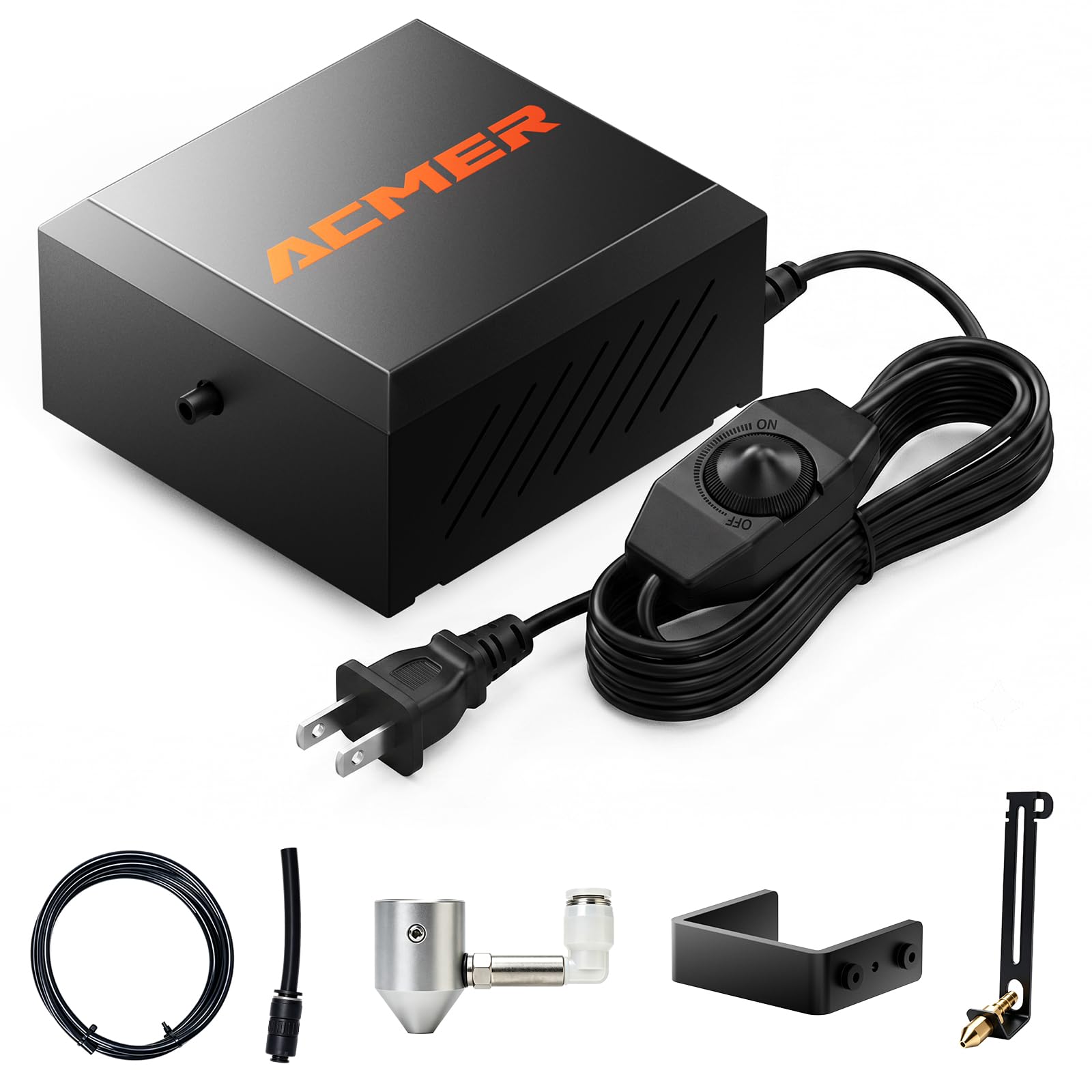 ACMER C4 Air Pump,30L/Min Adjustable Airflow for Laser Cutters & Engravers, Impr