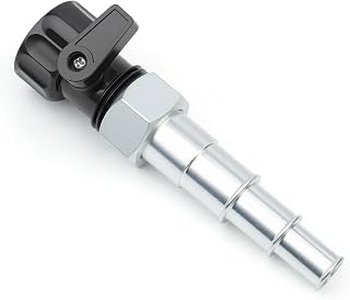 Heater Core Flush Tool, Cooling System Backflush for 1/2" 5/8" 3/4" Hoses | Radiator flush; aluminum stepped adapter; shut-off valve; 3/4" GHT hose connection; clears rust &amp; debris; no disassembly