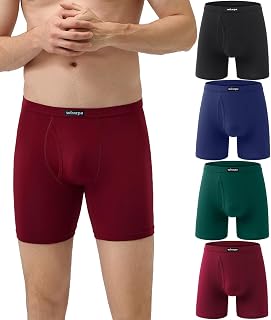 wirarpa Men's Underwear Boxer Briefs Micro Modal Underpants 4 Pack