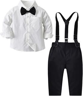 SANGTREE Boy 3 Piece Outfits Short Sleeve Shirt and Shorts Set Summer Clothes Beach Vacation 3 Months-9 Years