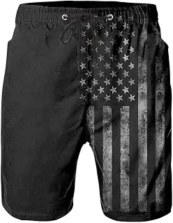 Men's Quick Dry Swimming Trunks with Mesh Lining and Pockets for Beach