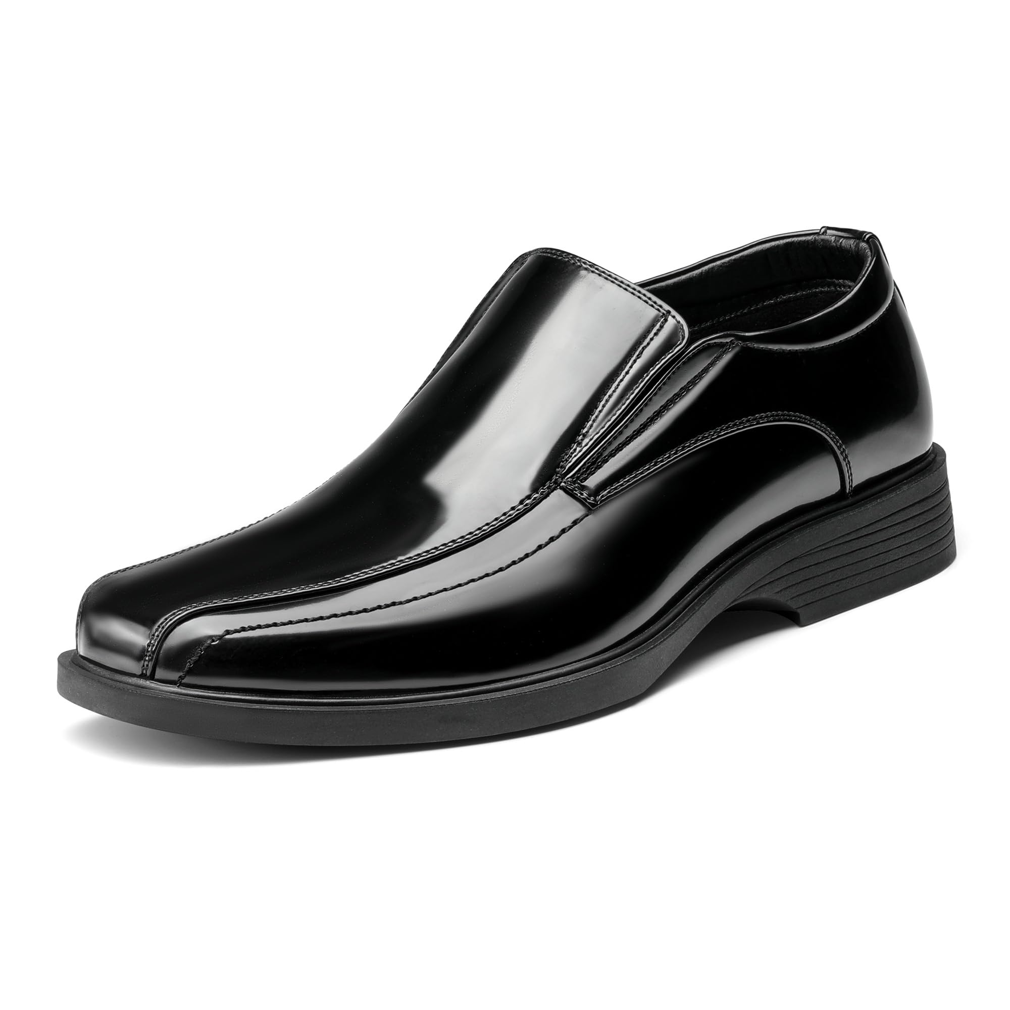 Bruno Marc Men's Elegant Square Toe Loafers