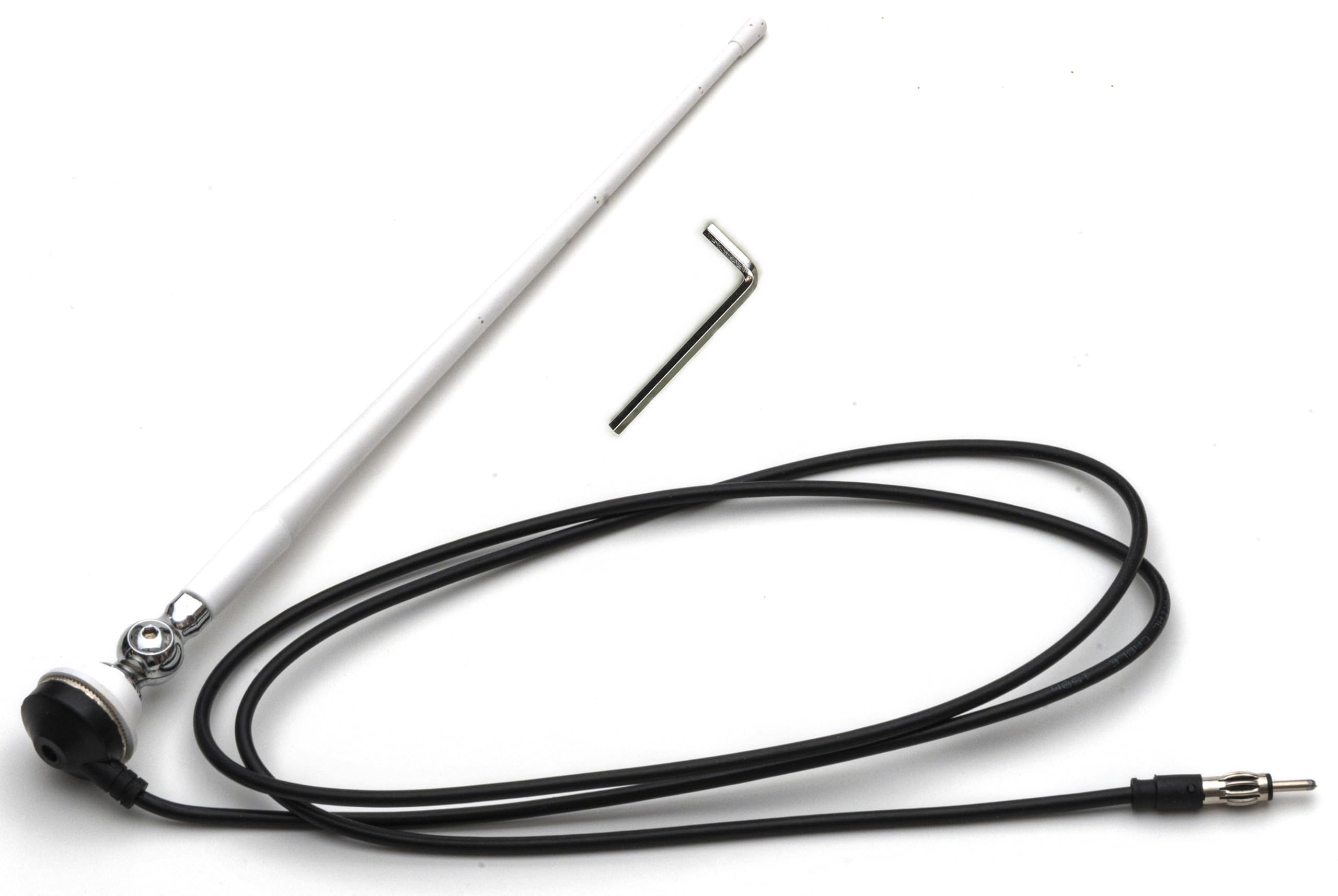 Votex - Marine White AM-FM Rubber Ducky 15 Inch Antenna Kit for Your ATV, Boat, 