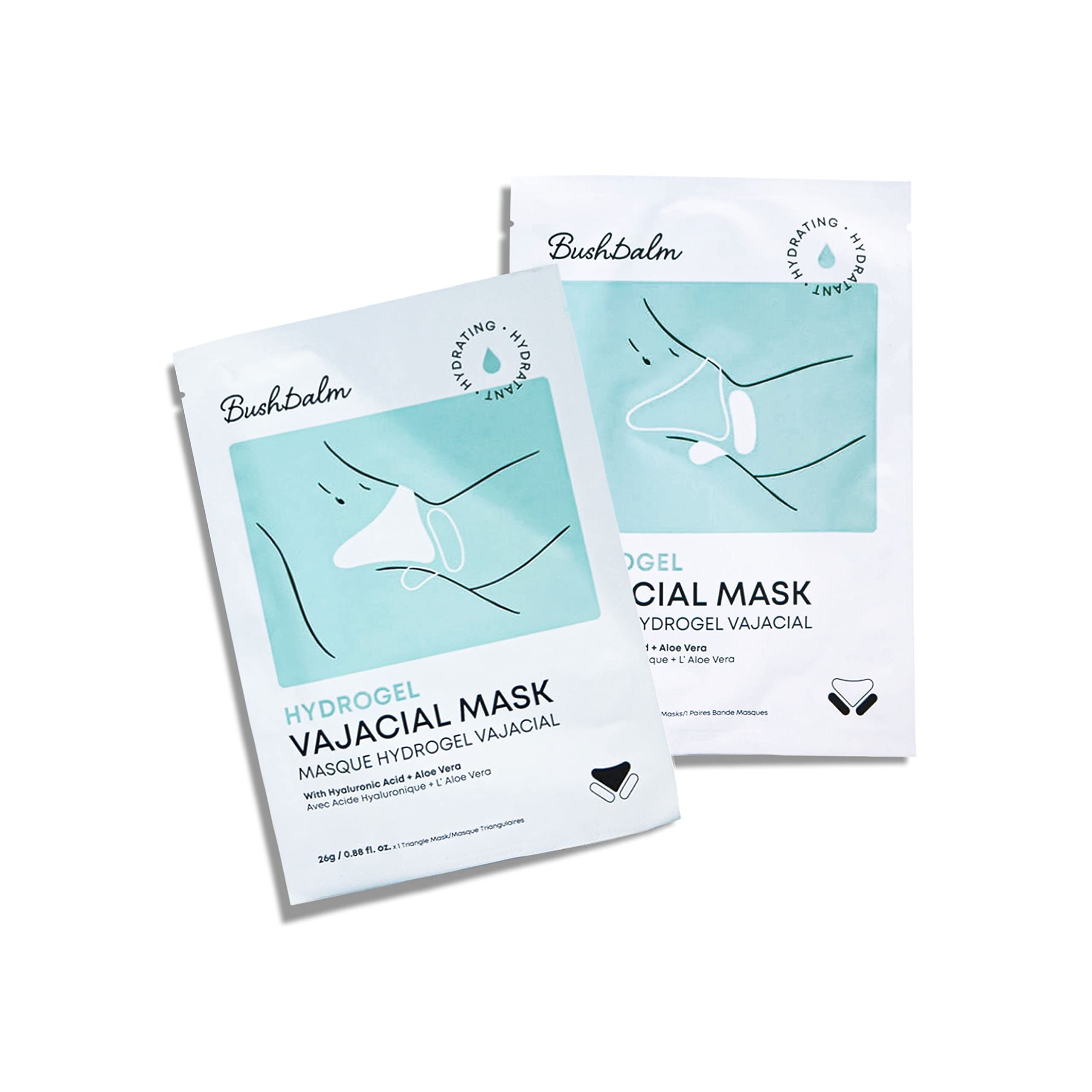 Bushbalm Vajacial Hydrogel Mask - Post Hair-Removal Care, 1 Mask Set | Hydrating