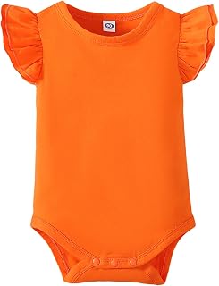 Magic Park 0-24M Infant Girl Ruffle Romper Baby Cotton Bodysuit