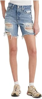 Levi's Womens 501 Mid Thigh Shorts Light-Weight
