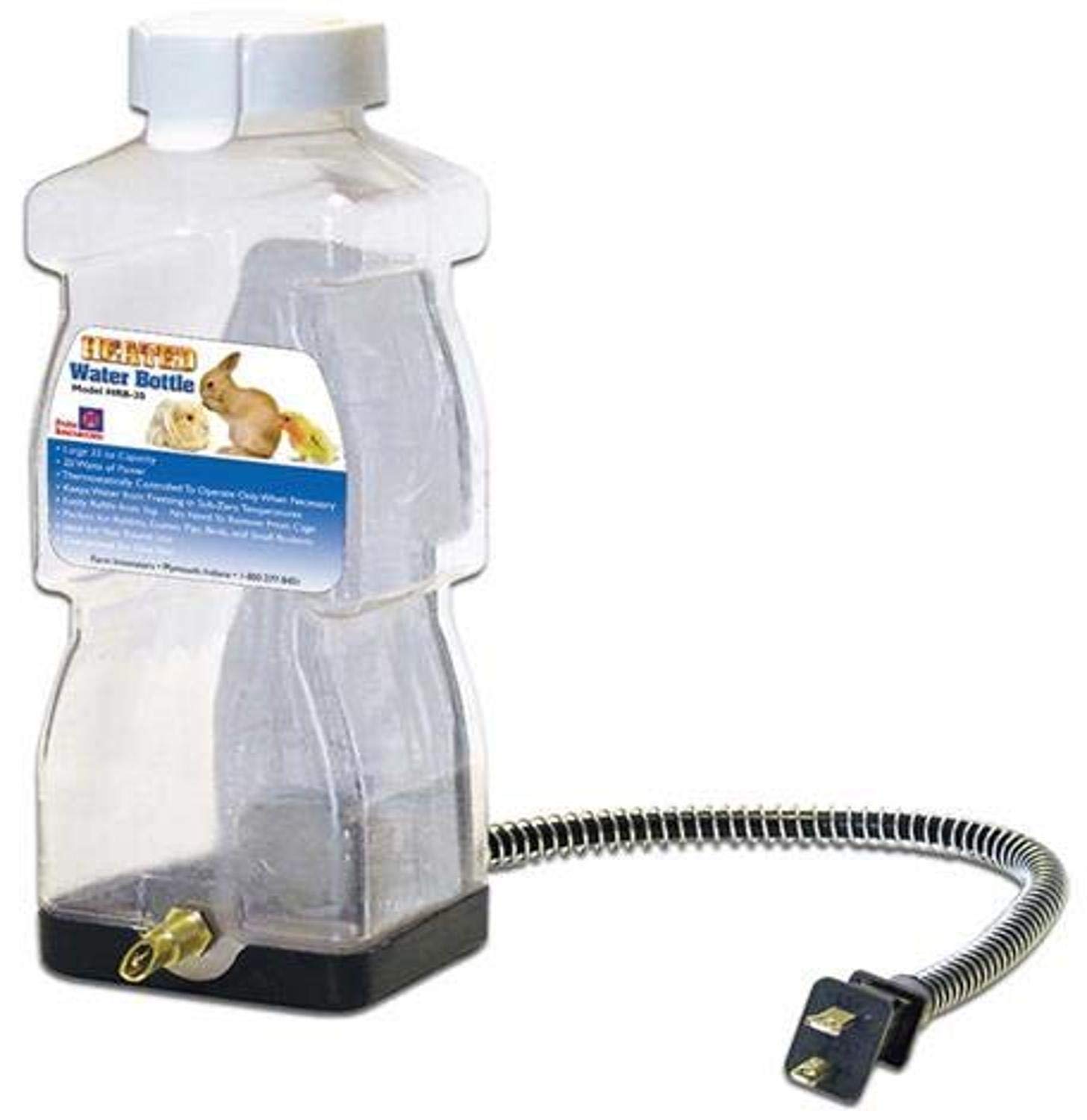 Farm Innovators HRB-20 Heated 32-Oz Water Bottle for Small Animals | Thermostati