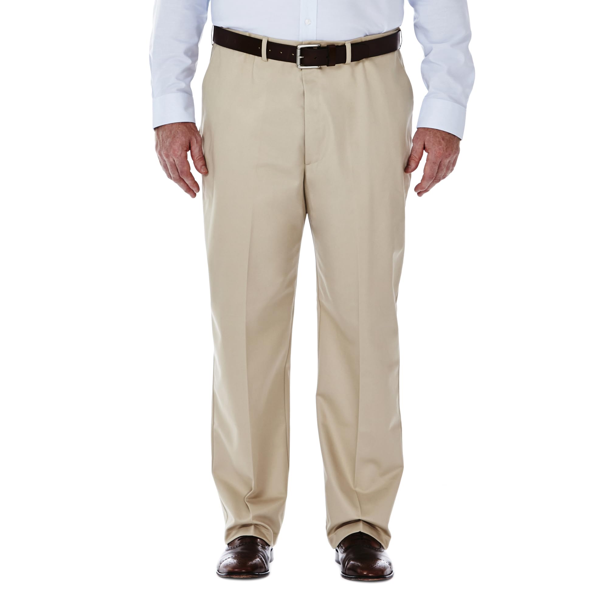 Haggar Men's Work to Weekend Hidden Expandable Waist No Iron Casual Pant - Flat 