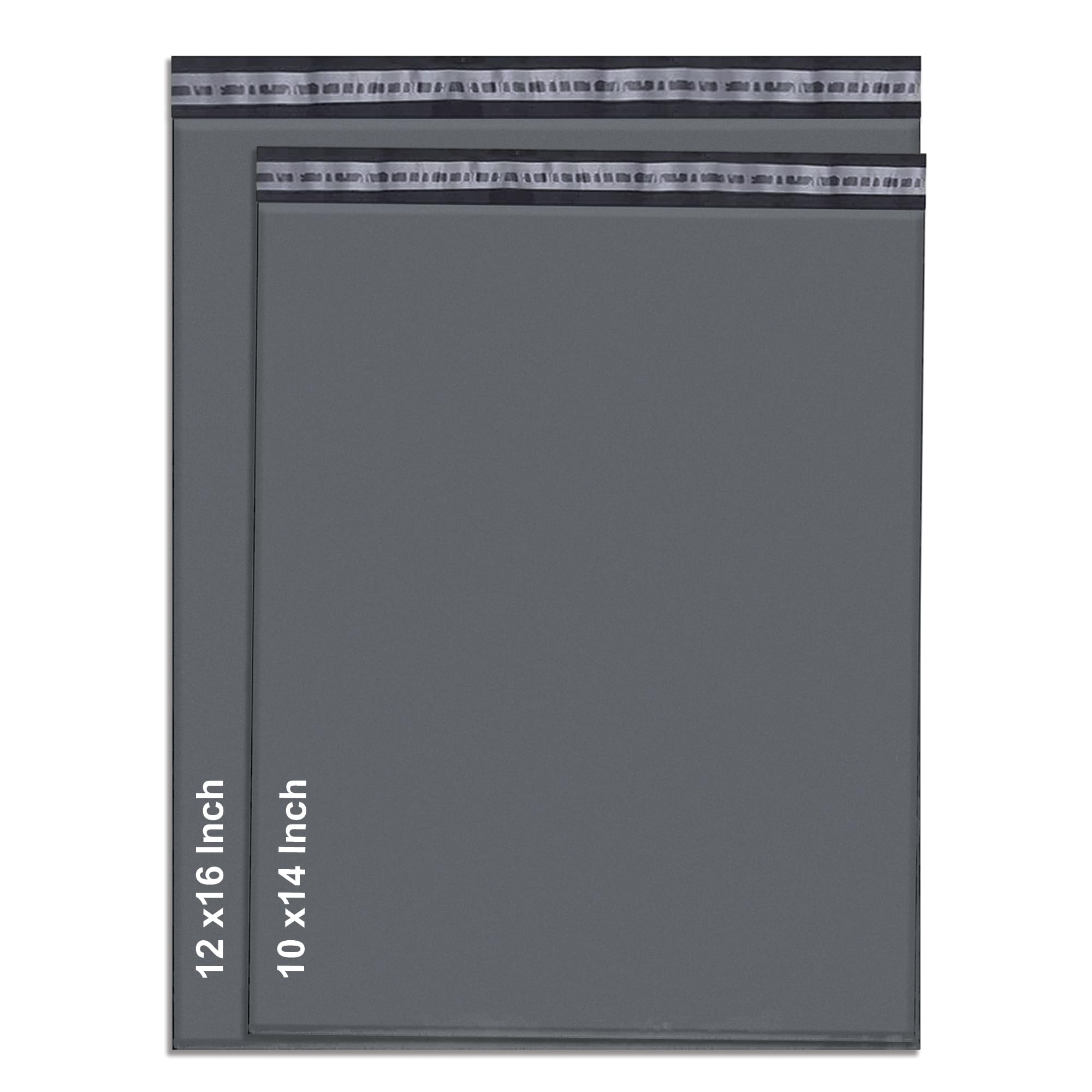 JeeJaan® 50 Pcs Mixed Grey Postage Bags 10 x 14 & 12 x 16-2 Sizes 25 from Each P