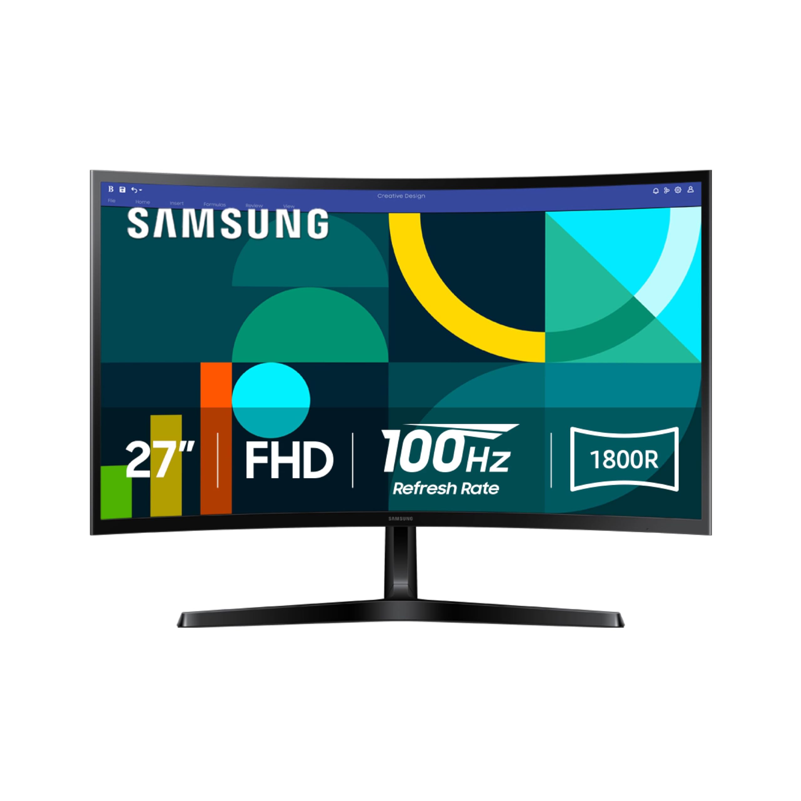 Samsung 27" Essential S3 (S36GD) Series FHD 1800R Curved Computer Monitor | 100H