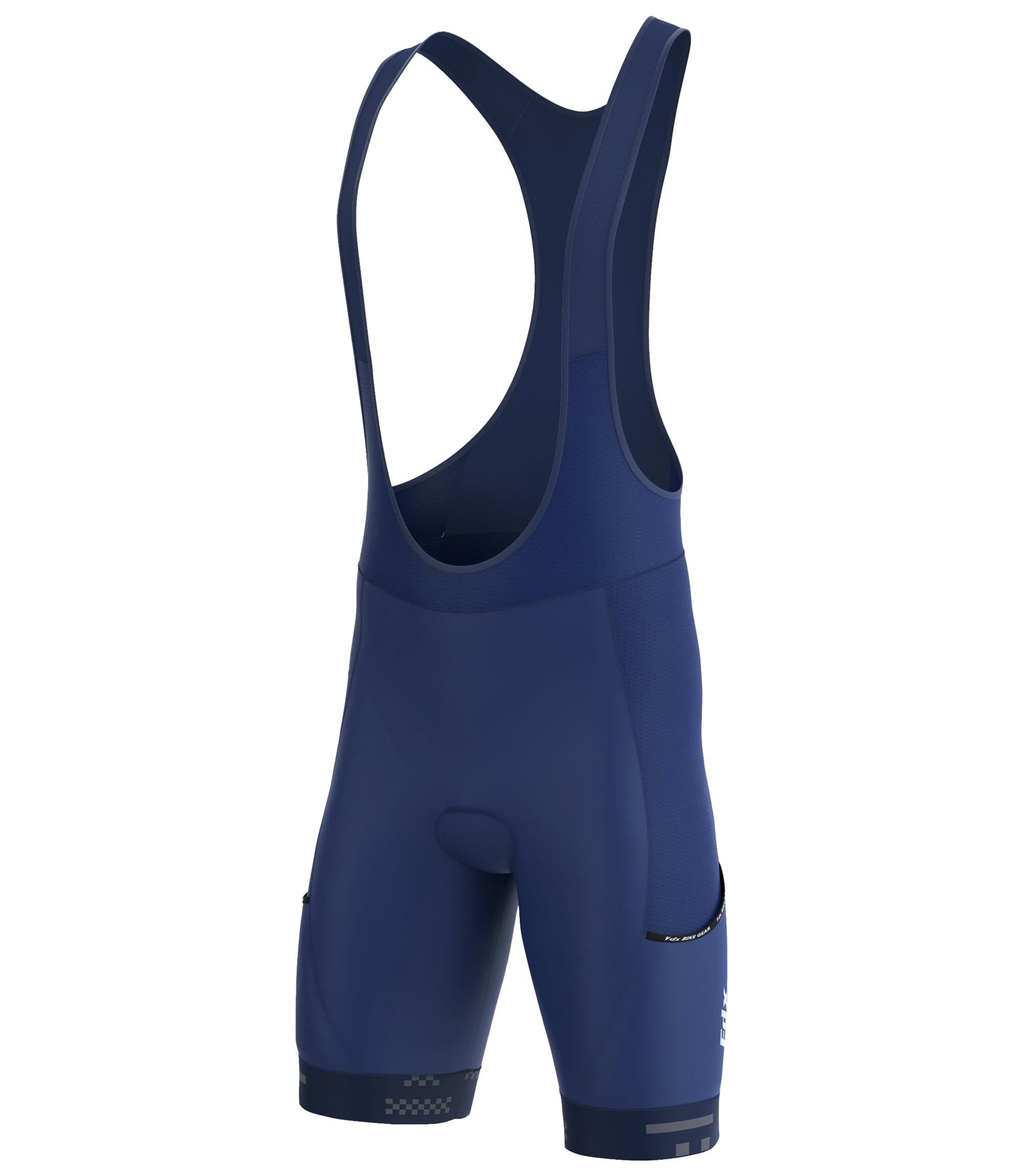 FDX Men's Cycling Bib Shorts with 4D Gel Chamois Pad & Cargo Pockets