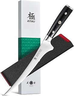 KYOKU 7" Japanese Fillet Knife - German Steel Fish Boning Knife with Sheath