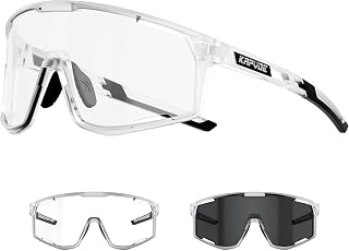 KAPVOE Photochromic Cycling Glasses Men Women Clear Mountain Bike Sunglasses MTB Baseball Running Triathlon - K180