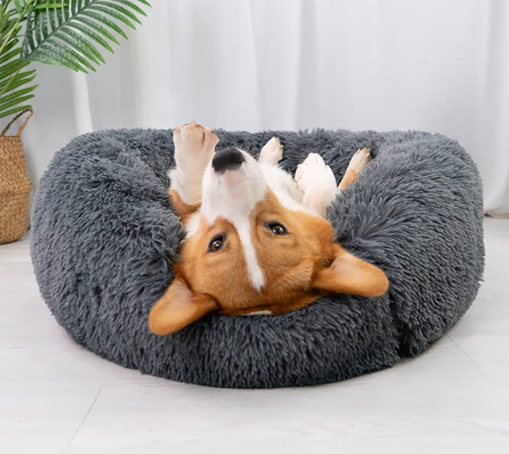 Dog bed donut dog bed Pet Bed for Cats Round Plush beds Warm Kitten bed Nest wit