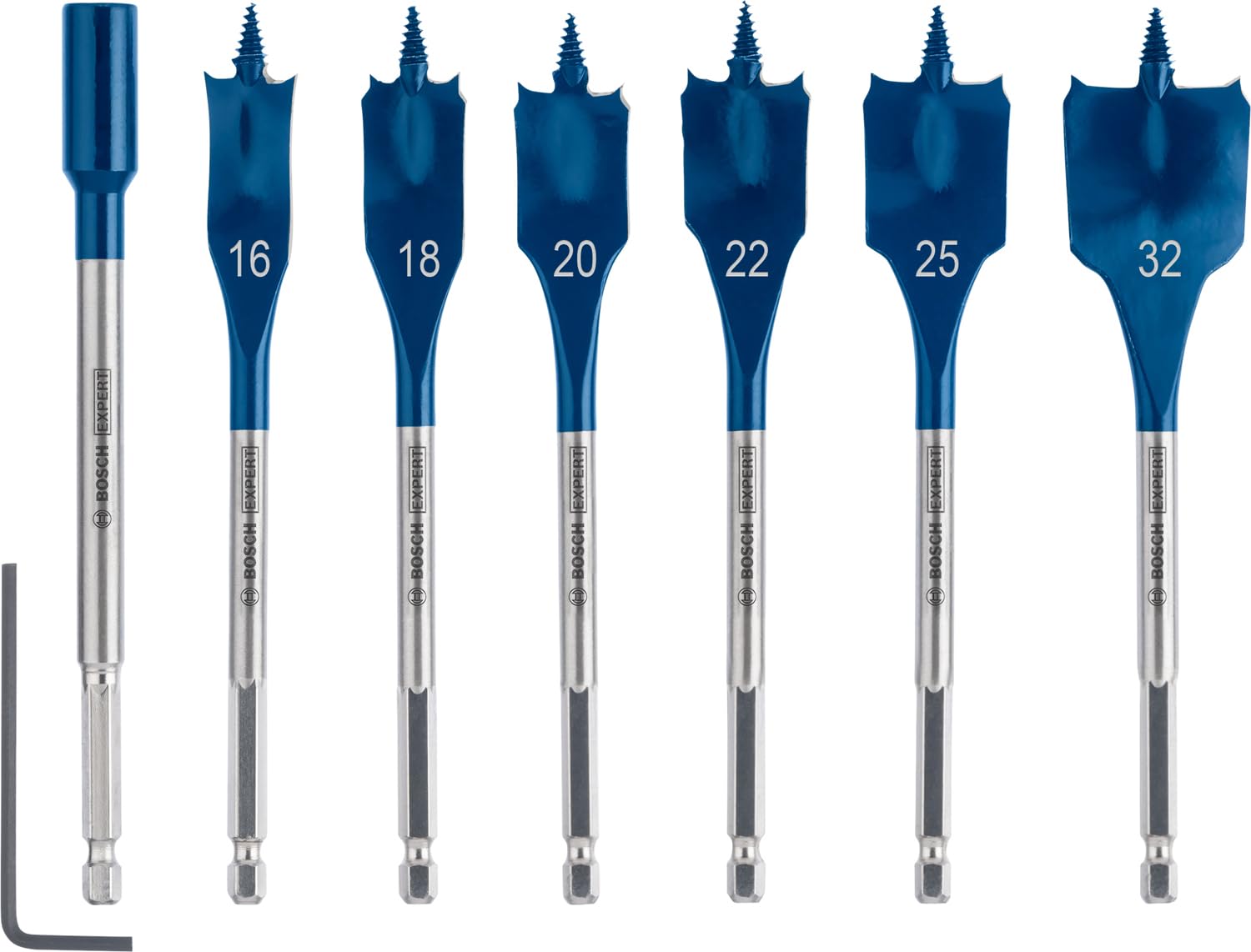 Bosch 7X Expert Self Cut Speed Spade Drill Bit Set (for Softwood, Particleboard,