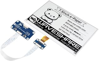 Waveshare 7.5 inch E-Paper Display HAT V2 for Home Assistant & ESPHome Projects 800x480 3.3v/5v E-Ink Screen with Embedded Controller SPI Interface for Raspberry Pi/Jetson Nano/STM32