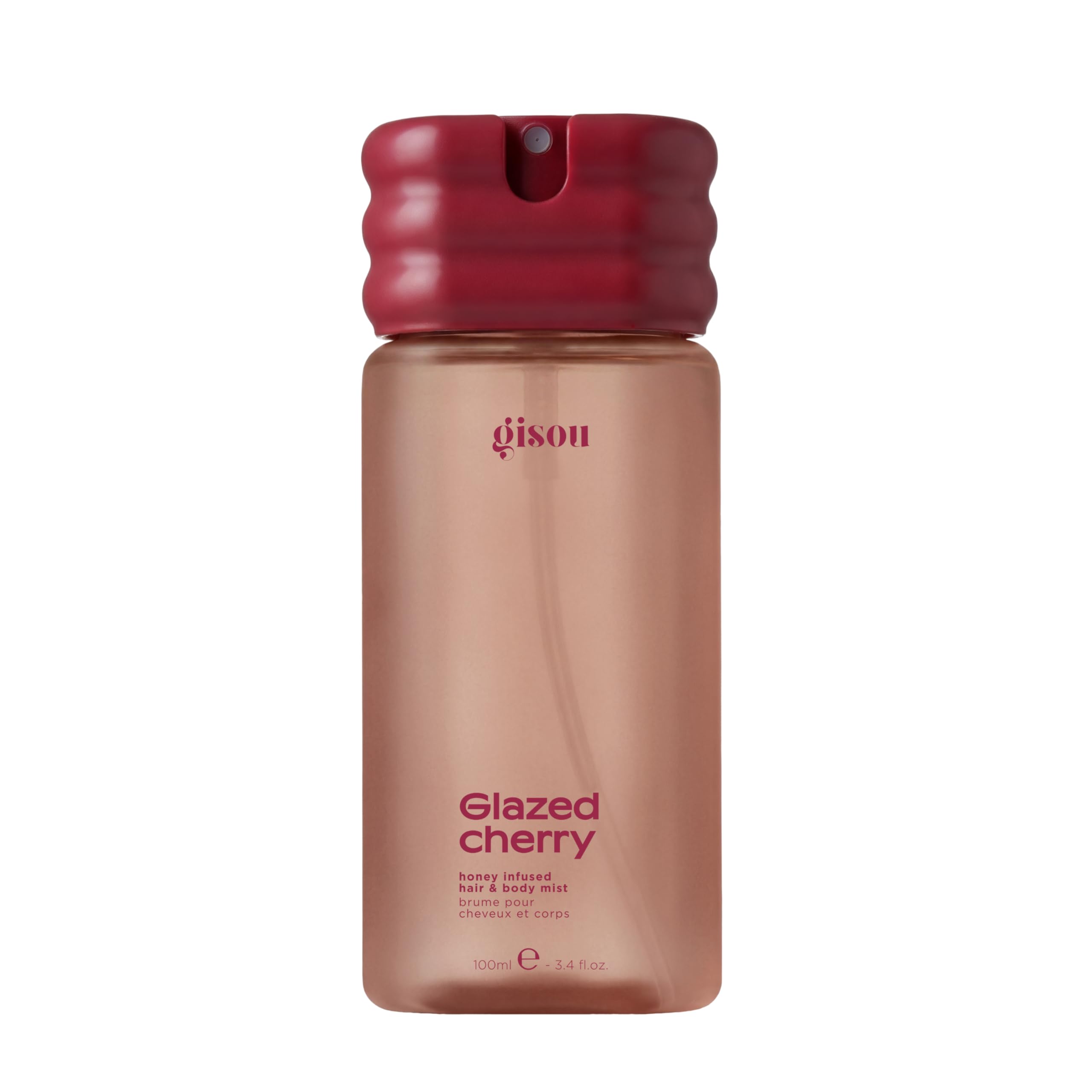 Gisou Honey Infused Hair & Body Mist (3.4 Fl Oz) - Glazed Cherry | Alcohol-free 