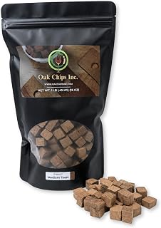 Oak Chips Inc. French Oak Cubes for Brewing - Medium Toast - 1 lb - Perfect for Aging Wines, Spirits, Beer, and More!