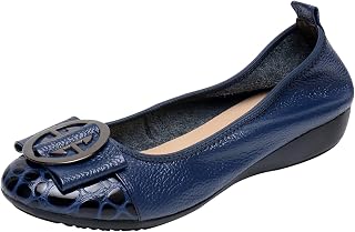 ANUFER Women's Soft Flats Square Toe Slip-On Walking Shoes